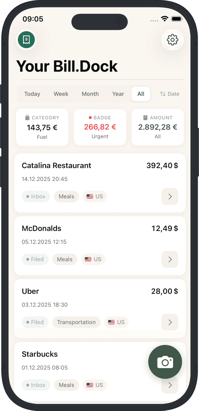 Deine Ausgaben auf einen Blick