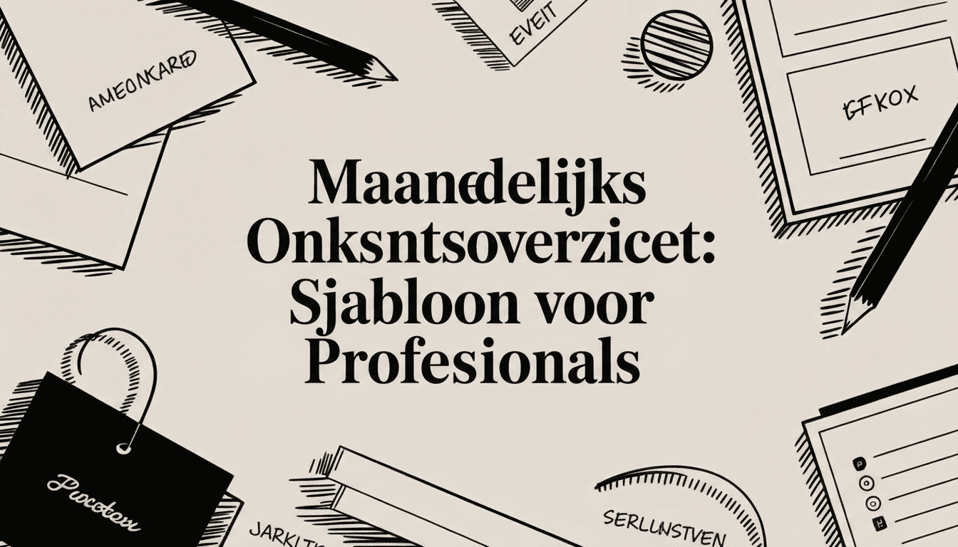 Maandelijks Onkostenoverzicht: Sjabloon voor Professionals